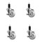 Service Caster 3'' Nylon Swivel 1-1/4'' Expanding Stem Caster Set with Brake, 4PK SCC-EX20S314-NYS-TLB-114-4 - alternate 1